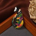 Vintage Baroque Women Men Splicing Painting Cat Enamel Brooch Oil Pins