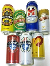 Brazil and Canada Beer Cans your choice of many different brands empty Bott Open
