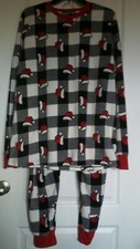 Jammies for Your Families Santa Hat 2PC Sleep/Pajama Set Mens Size: M, L, XL NWT