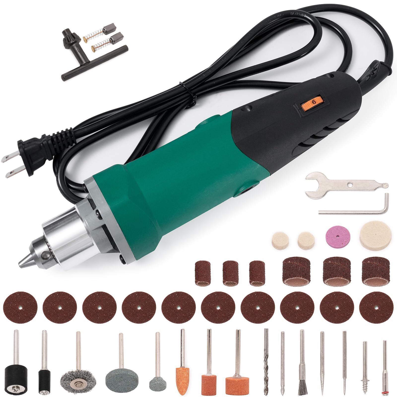 ZiBeiLe 480W Electric Die Grinder Kit with 6-Speed Control for Sanding Polishing Engraving