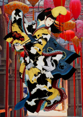 Caroline Young Limited Edition Giclee 49/100 Kite Day Festival 19x24 Unframed