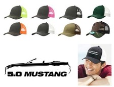 2015-18 Ford Mustang GT 5.0 Convertible Color Outline Design Trucker Hat Cap