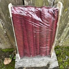 Conso Brush Fringe Bolt 2" Burgundy Maroon 18 Yards NIB Wine