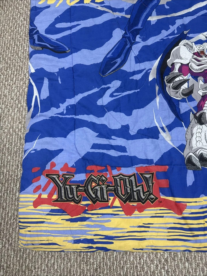 Vintage Yu-Gi-Oh! 1996 Kazuki Takahashi Comforter & Pillow 86" x 63" Twin/Full - Image 2 of 4