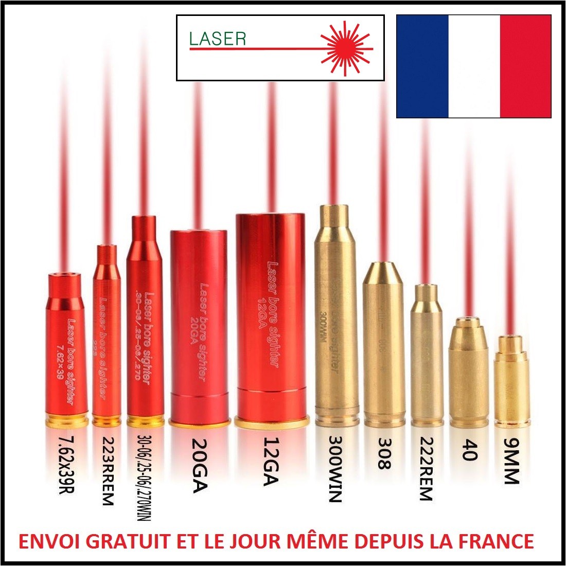 Cartouche Laser De Réglage 8 X 57 JS - InTheTarget - Neuf