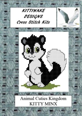 Animal Cuties Kingdom - KITTY MINX Kreuzstich-Set Dreizehenmöwake. Einsteigerset