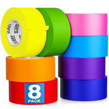 8X Colored Masking Tape, 33 Ft X 1 Inch Colored Painters Tape for Arts  Crafts