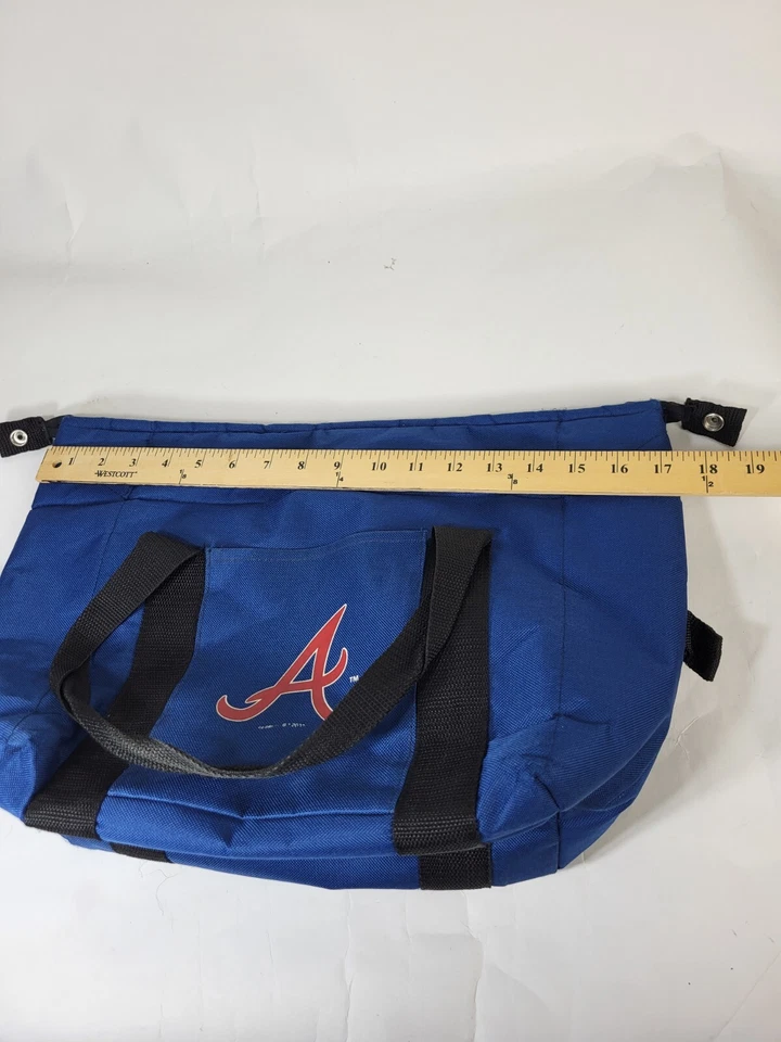 Logo MLB ATLANTA BRAVES Paquete Bolsa Enfriadora Aislada Béisbol Puerta Trasera Barco De Colección Foto 4 de 4