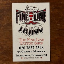 Vintage y2k FINE LINE TATTOO Chapel Market London BUSINESS CARD