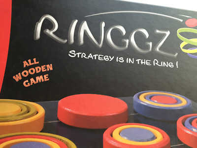 RINGGZ strategy is in the ring 2 to 4 players Blue Orange board game wood parts