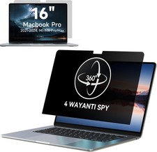 360  Privacy Screen MacBook Pro 16 inch Matte Anti Glare Blue Light Filter