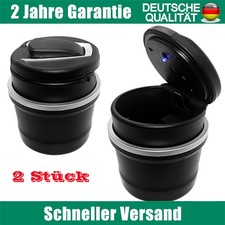 LED Auto-Aschenbecher mit Beleuchtung Ashtray für KFZ PKW Büro Balkon Universal