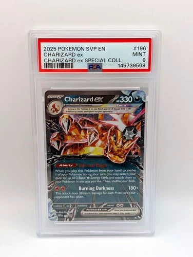 Charizard ex 196 SVP Scarlet & Violet Promo Holo PSA 9 Mint Pokémon Card 🔥