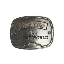 Vhtf 80S 90S Marlboro Belt Buckle Vintage Novelty Promo Goods Cowboy Western