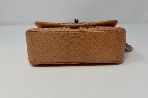 Rare Chanel Python Exotic Small Flap Bag Pink Bei… - image 7