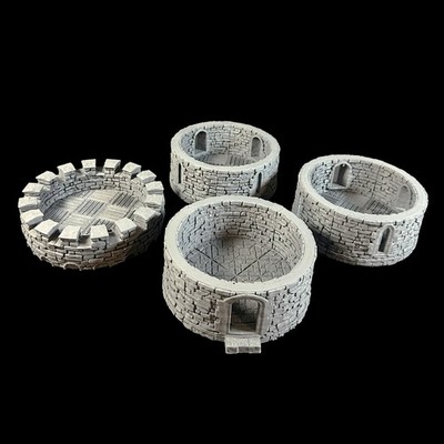 Modular Castle Tower Guard Post Barracks Sentry Terrain   Tabletop RPG D&D 28mm