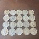 20 Kennedy Half Dollars 40% Silver 1965-1970 Lot