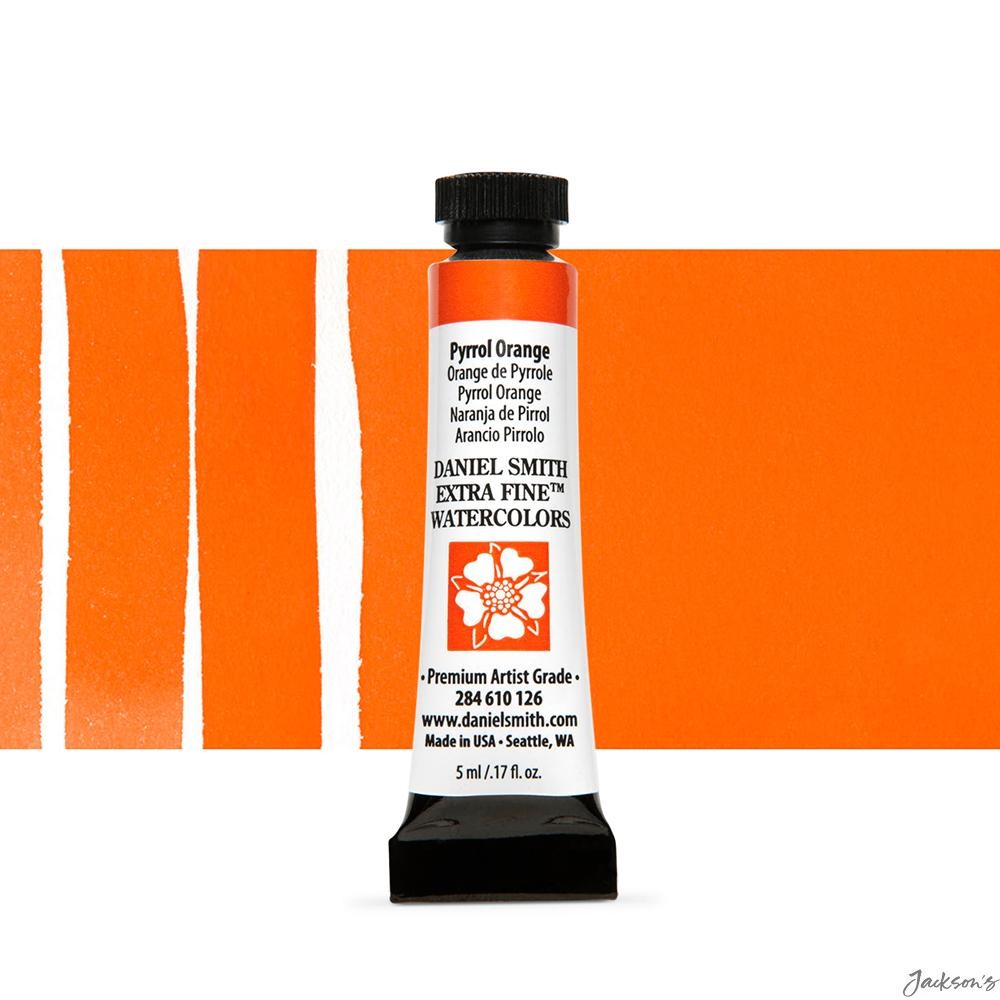 Daniel Smith Watercolour Paint Tube 5ml Pyrrol Orange PO73 For Artists
