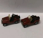 HOT WHEELS JEEP CJ-7 BROWN WITH BLACK INTERIOR VINTAGE LOT OF 2 VEHICLES