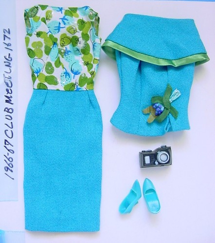 Barbie VTG tenue Club Meeting #1672 - Mattel 1965- quasi-complète,BE