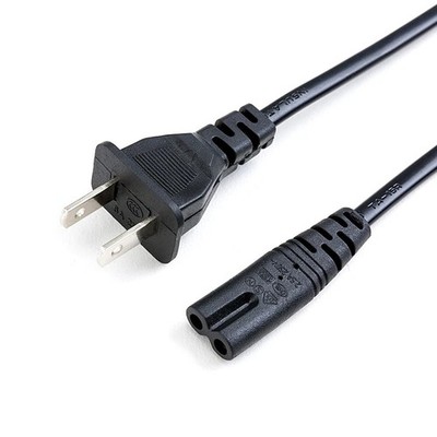AC Power Cord 2 Prong Cable for PS 5 4 3 2 Slim XBOX PC Laptop PSV Monitor TV