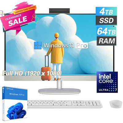 HP All-in-One Desktop 27''Touch Ultra7-155U 4.8GHz UPTO 64GB RAM 1TB SSD Win11Pro