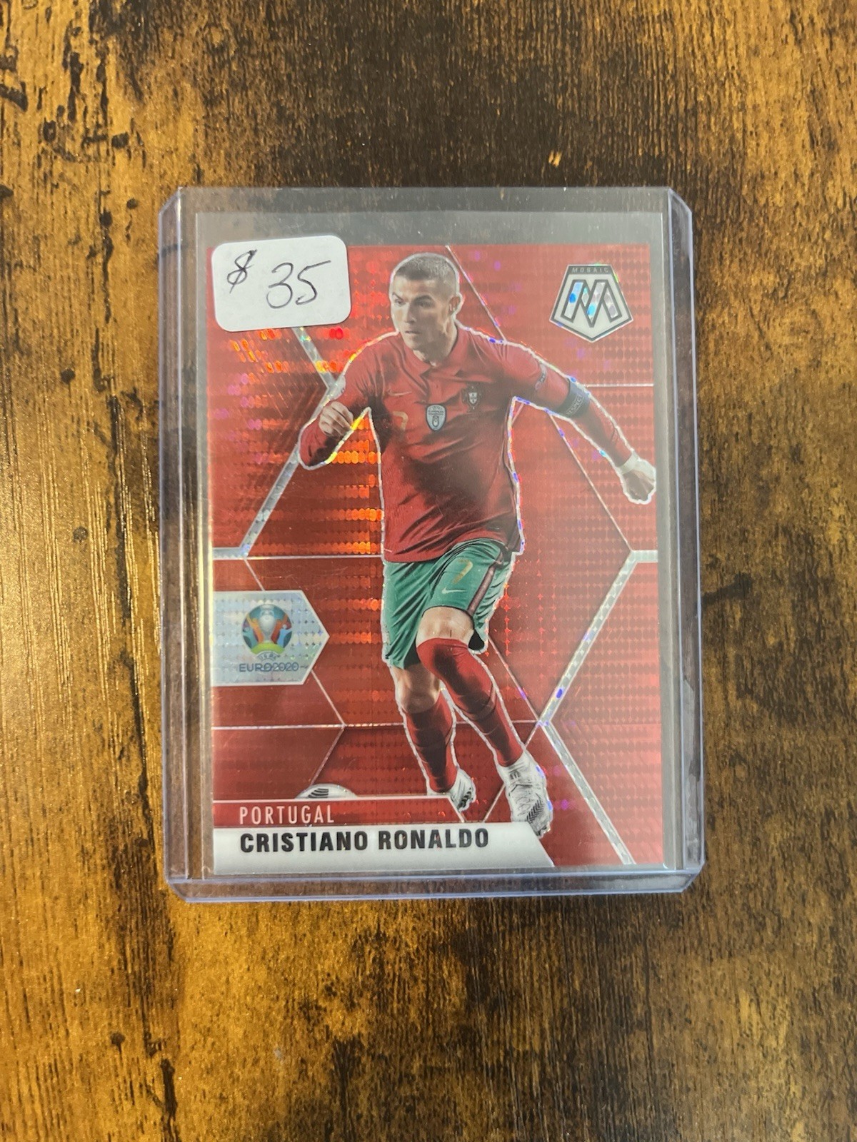 2021 Panini Mosaic UEFA Euro 2020 - Cristiano Ronaldo #160 Red Pulsar Prizm