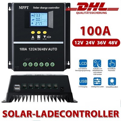 100A MPPT 4000W Solar PV Regler 12V 24V 36V 48V Solar-Laderegler Controller LCD