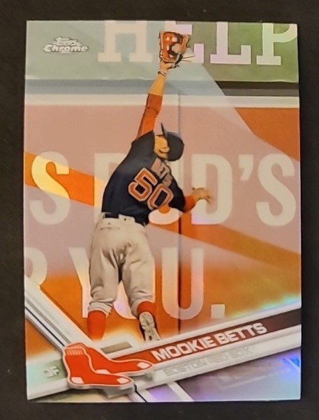 2017 Topps Chrome - Mookie Betts #199 Refractor Fielding