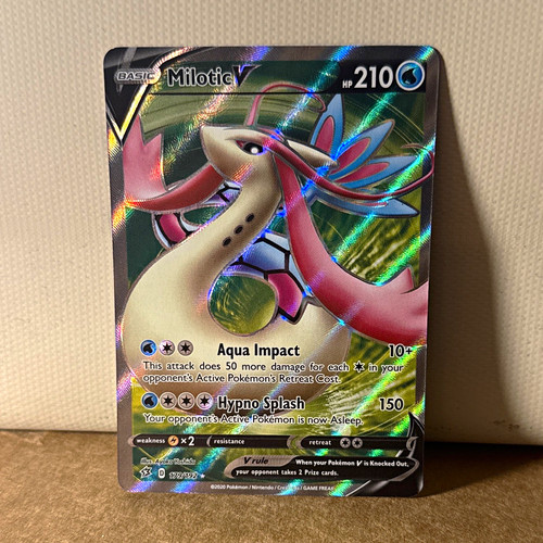 Nintendo Milotic V 179/192 Rebel Clash Full Art Holo Ultra Rare 2020 210 HP