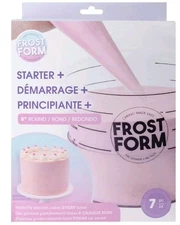 Frost Form Acrylic Kit 8" & 6-Piece Set Cake Decorating Kit with Piping Bags