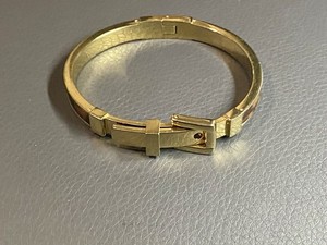 Michael Kors MKJ1674710 Gold/Tortoise Bedford Buckle Bangle Bracelet