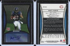 2008 Bowman Chrome Rookie Autograph #BC69 Matt Forte Chicago Bears
