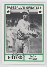 1982 Baseball's Greatest Hitters White Back Zack Wheat (No MLB Logo) HOF 5h9