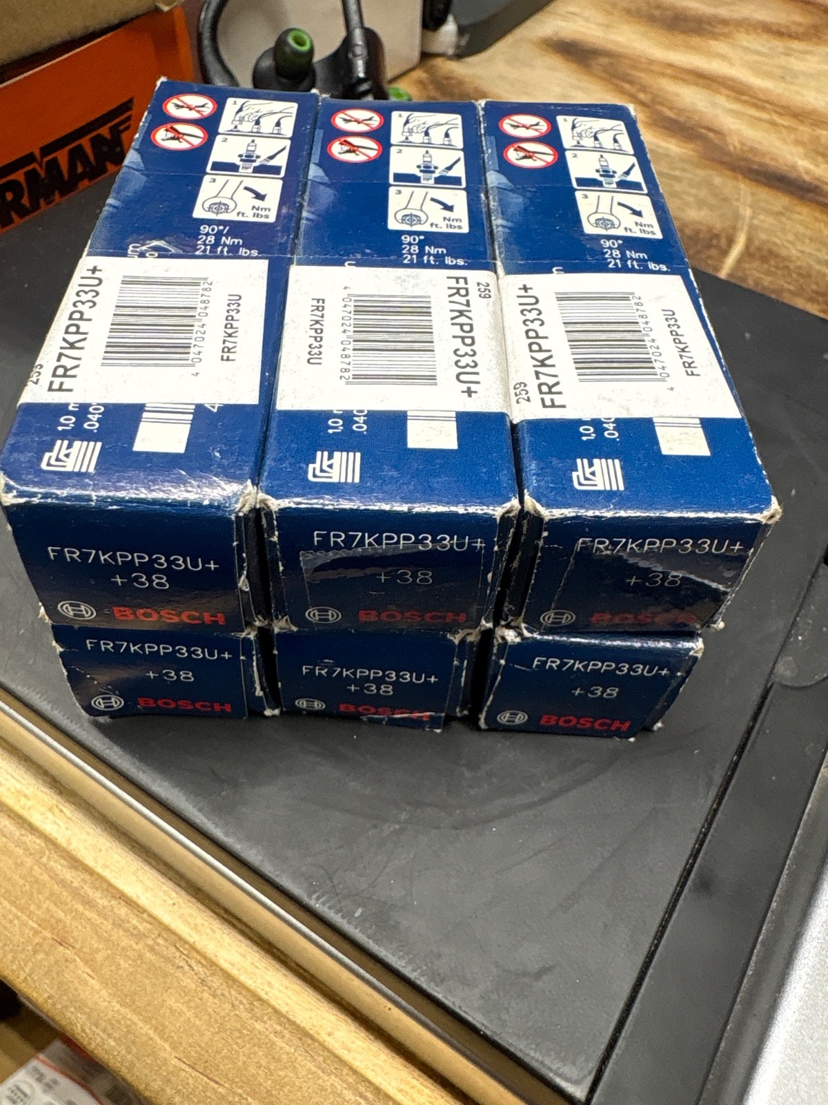 6 New Genuine Bosch FR7KPP33U 38 Pack of 6 Plugs Bujias New In Box Bosch