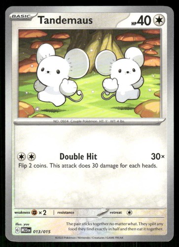 Pokemon Tandemaus 013/015 McDonald's Collection 2023 P NM/M