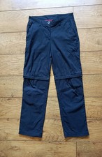 Women's Brasher Navy Blue Convertible Hiking Trousers - Size 10
