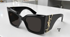 SAINT LAURENT SL M119 BLAZE 001 Cat Eye Acetate Black 54 mm Women's Sunglasses
