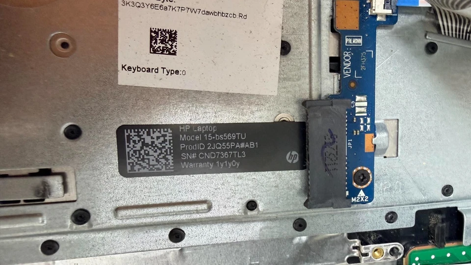 HP Laptop Motherboard with Intel (R) Core (TM) i5-7200U CPU - Image 4 of 4