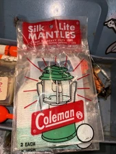 Vintage New NOS Coleman 21A Silk Lite Lantern Mantles 2 In Pack Camping