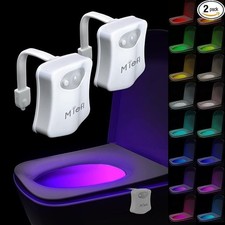 Toilet Light Motion Sensor 16 Colors Changing 2 Pack ,Led Glow Bowl inside Toil