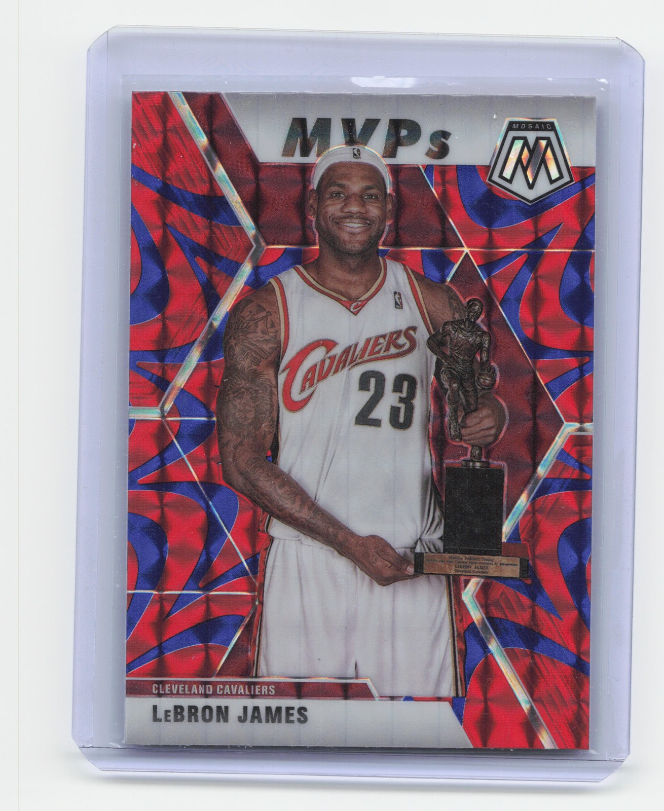 2019-20 Panini Mosaic #298 LeBron James Reactive Blue