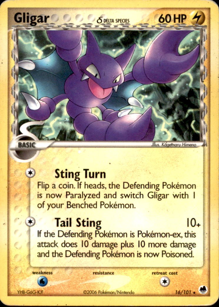 Pokemon Dragon Frontiers Gligar 16/101 RARE MP