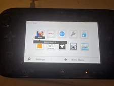 Nintendo Wii U Gamepad Controller Black WUP-010 USA Tested-Working