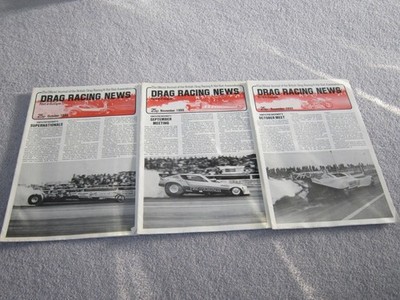 3 x Drag racing news magazine ,Oct,Nov,Dec 1980 ,Santa Pod