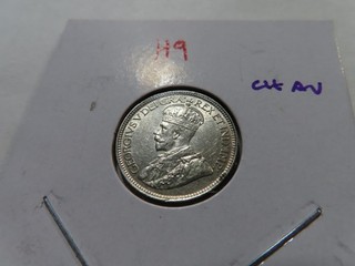 H9 Canada 1928 Silver 10 Cents Choice AU