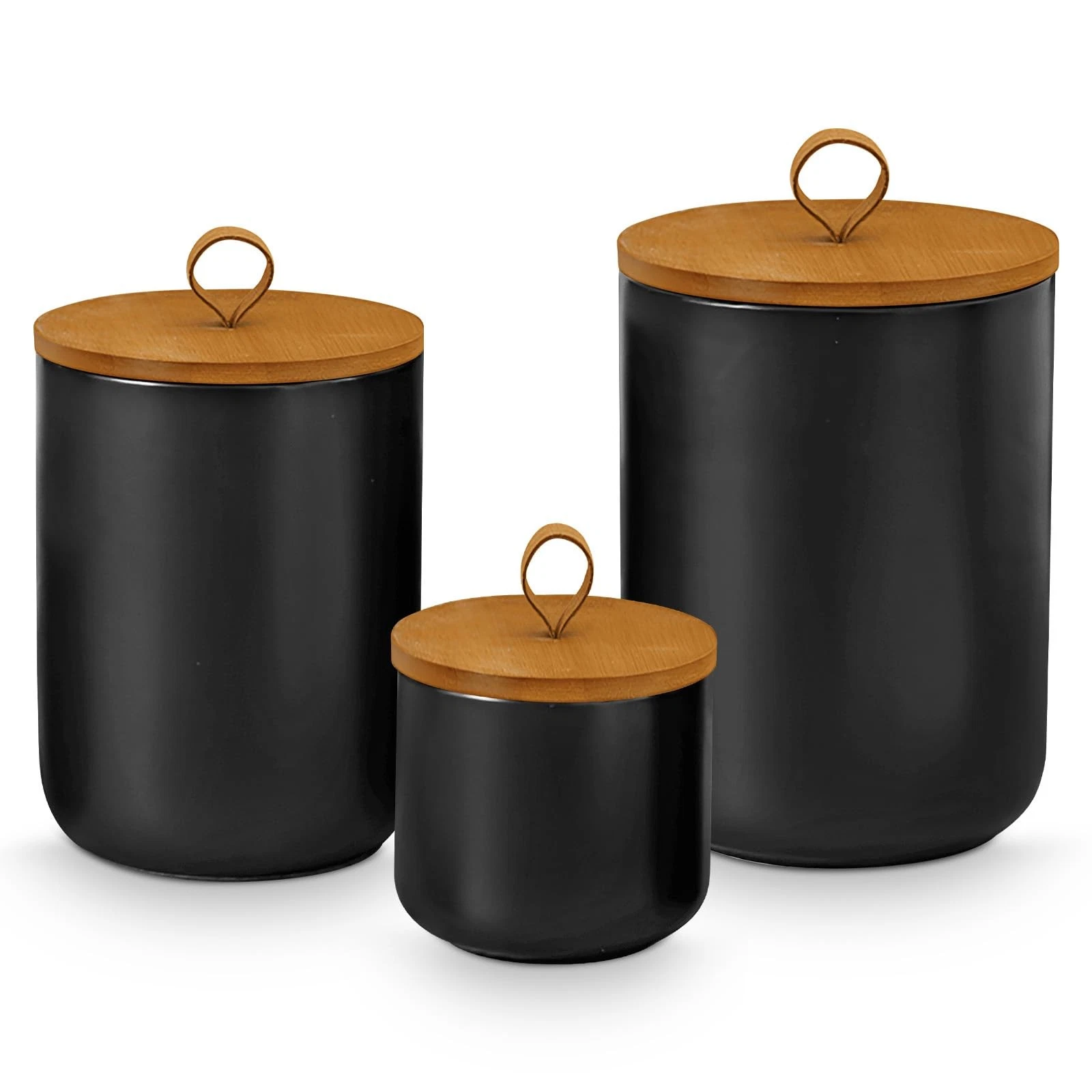 GENDLTHIJ Canister Sets for Kitchen,Ceramic Kitchen Canisters for Countertop ...