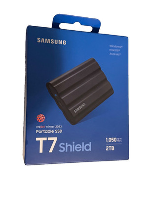 Samsung T7 Shield 2TB External USB 3.2 Gen2 Rugged SSD IP65 WaterResistant Black