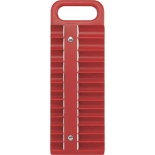 Strongway 1/4in.-Drive Magnetic Socket Holder, SAE and Metric, Red