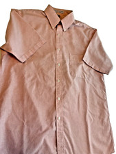 ETIENNE AIGNER Pink SS button Men pocket shirt size 15 1/2 medium 